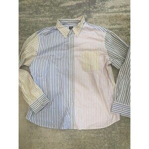 Rowing Blazers Mens Size XL Shirt Multicolor Striped Broadcloth Button Down